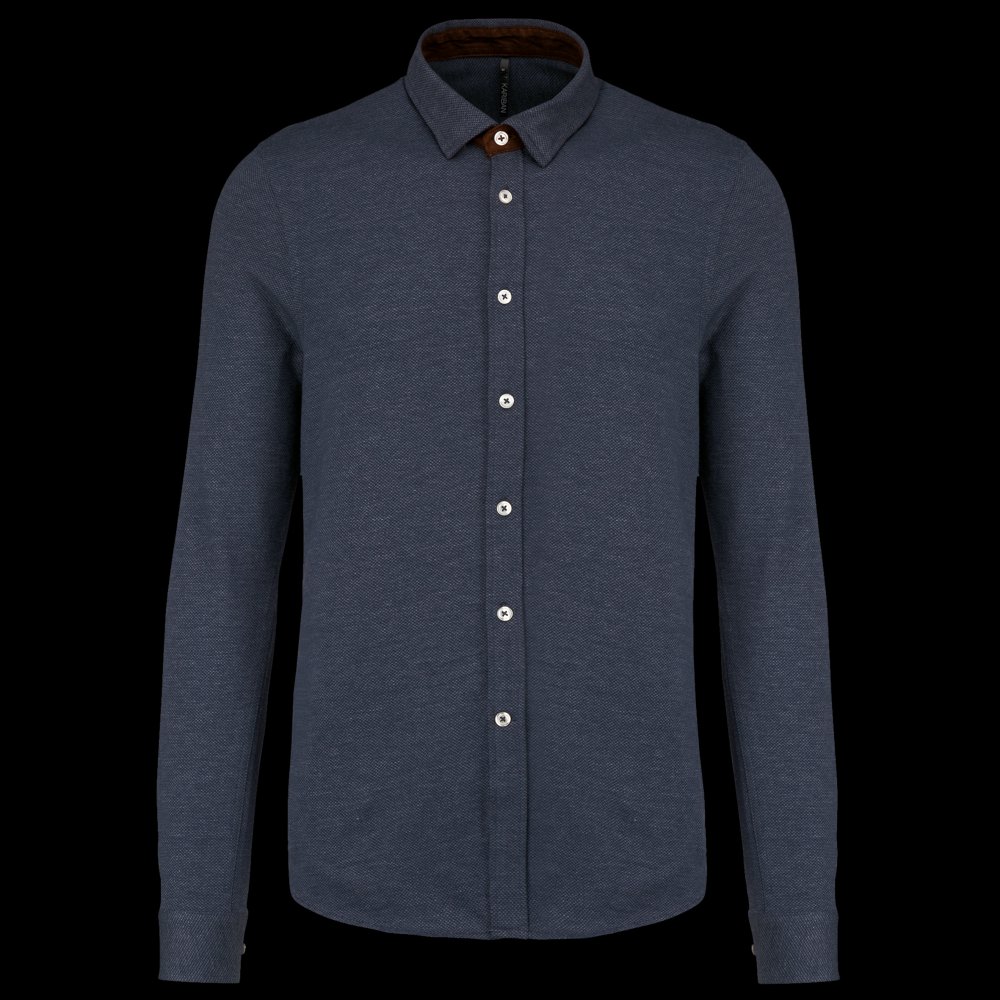 Chemise jacquard manches longues