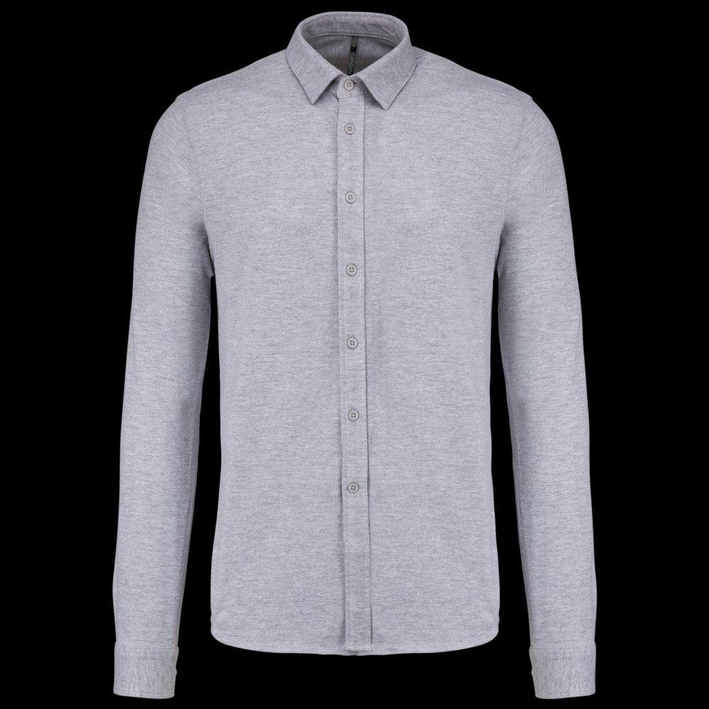 Chemise maille piquée manches longues