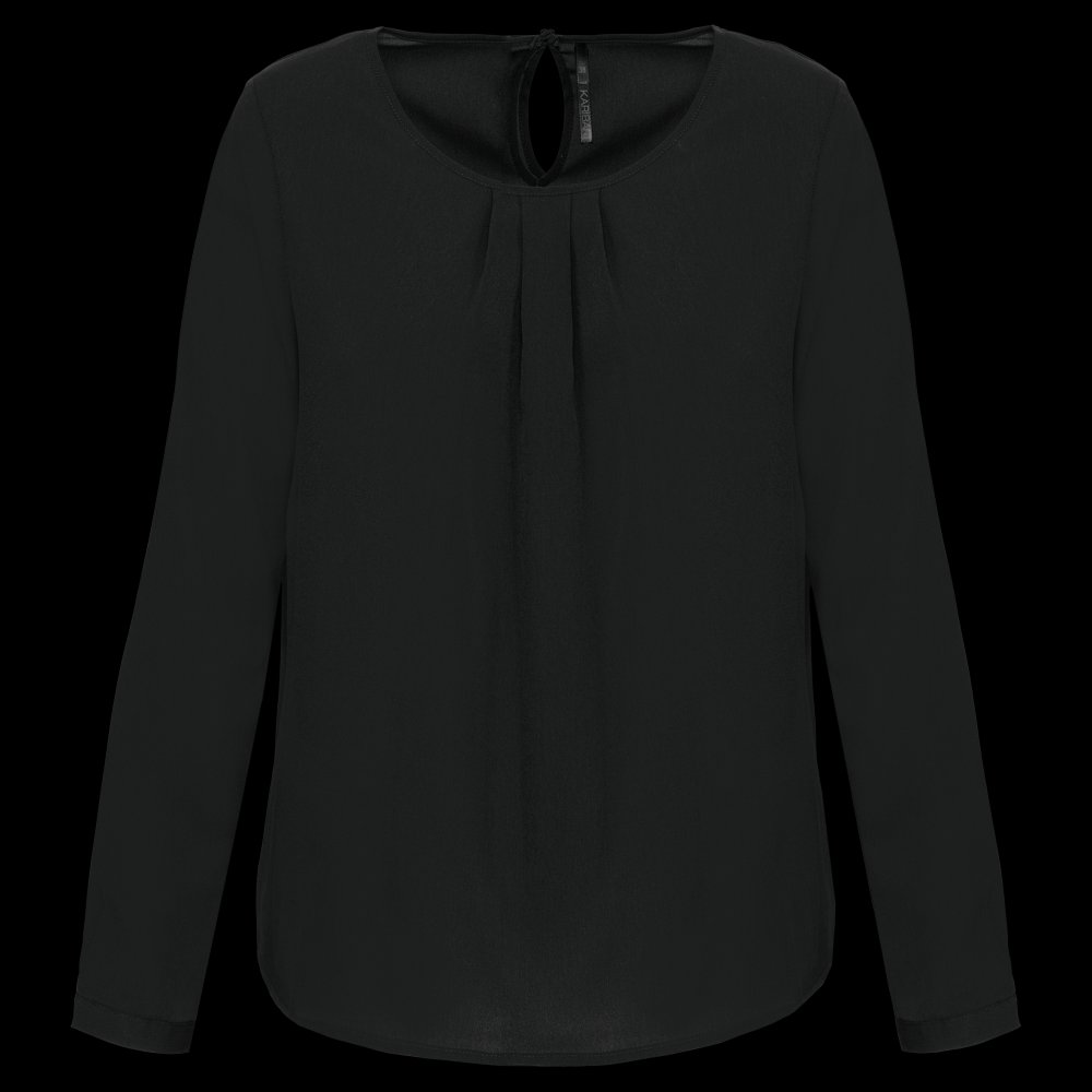 Blouse crêpe manches longues femme