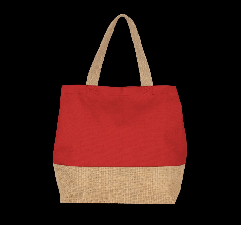 Sac shopping en toiles de coton et jute