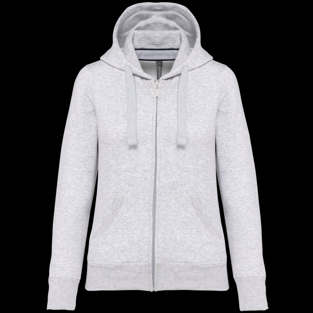 Sweat-shirt zippé capuche femme