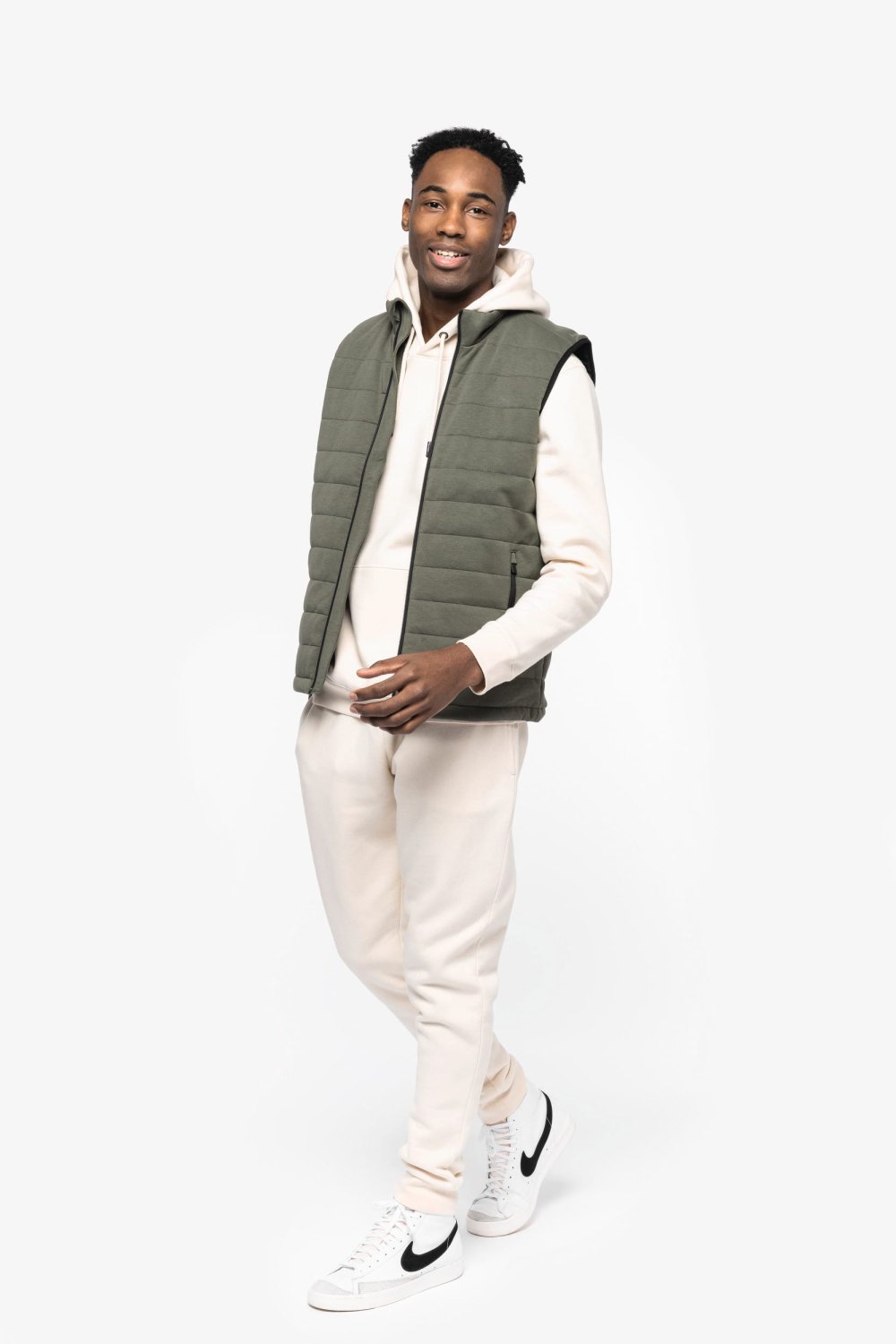 Bodywarmer écoresponsable en maille homme