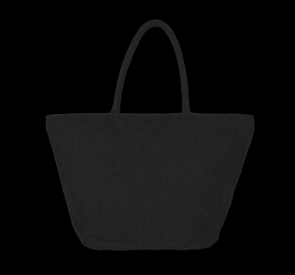 Sac shopping en fils de jute tressée, effet toile tricotée