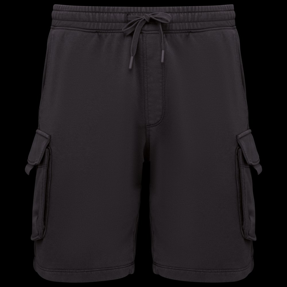 Short cargo écoresponsable délavé French Terry homme