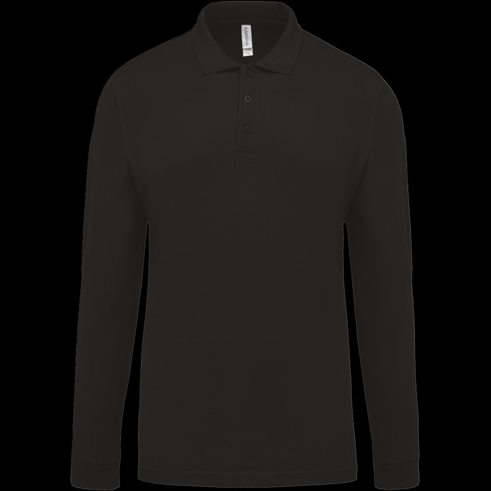 Polo piqué manches longues homme
