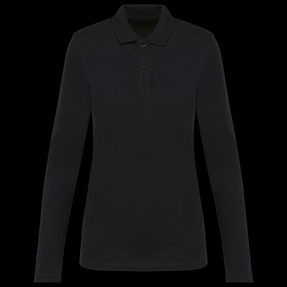 Polo Supima® manches longues femme